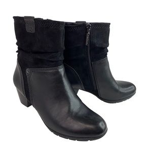 Medicus  Women’s Jil Heeled Zip Up Slouch Ankle Booties Shoes Size 7M